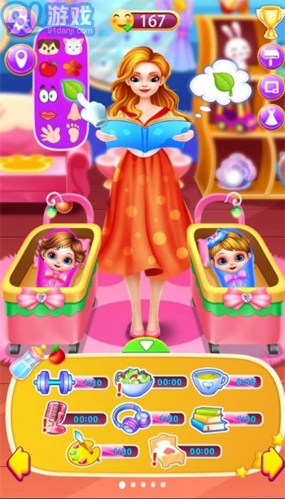 孕婦媽媽和雙胞胎新生寶貝護(hù)理3