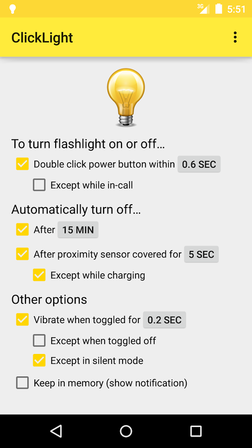 ClickLight(安卓手電筒應(yīng)用)V1.6.1 漢化1