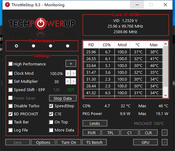 CPU調(diào)頻神器ThrottleStop1