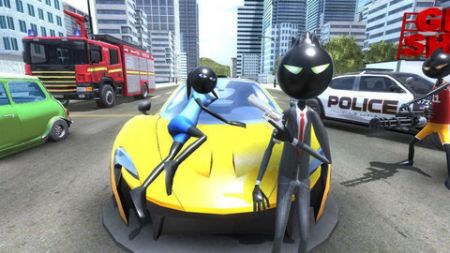 火柴人繩索英雄3：警察射擊3