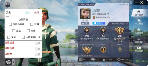 和平精英裸奔845透色全局防閃工具1