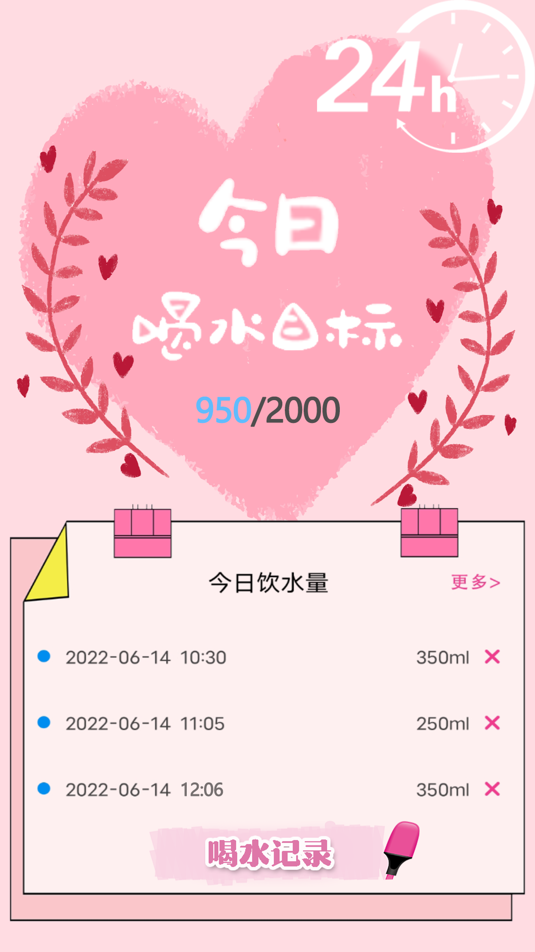 喝水時(shí)間打卡2