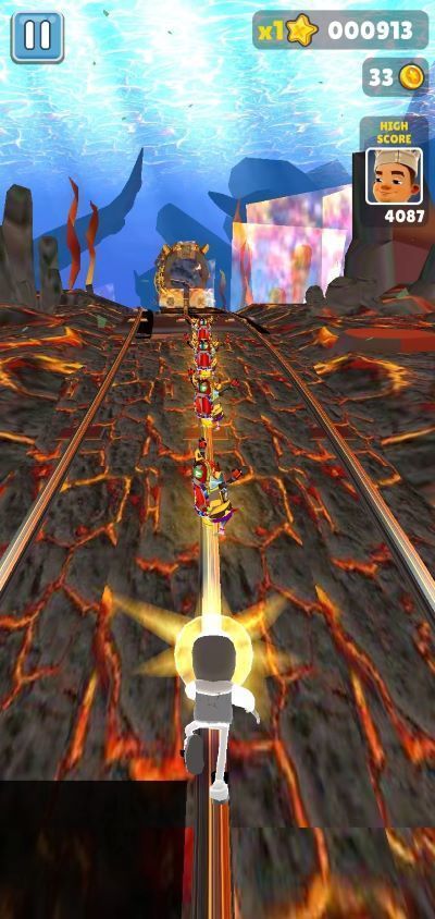 地鐵跑酷海底熔巖魔改版3