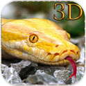 森林野生蛇的攻击3D