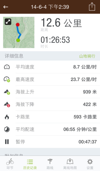 自行車導(dǎo)航記錄2