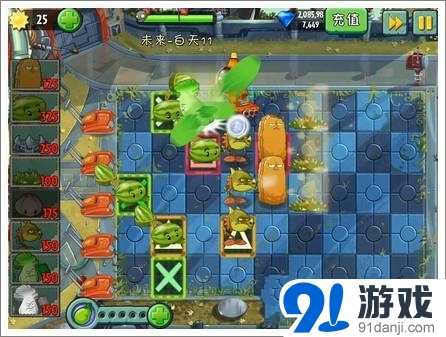 植物大戰(zhàn)僵尸2未來世界第11關(guān)攻略 西瓜炸彈