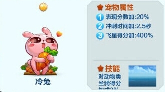 《天天酷跑》S寵冷兔屬性技能介紹