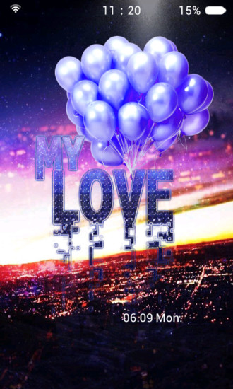 love主題炫酷鎖屏1