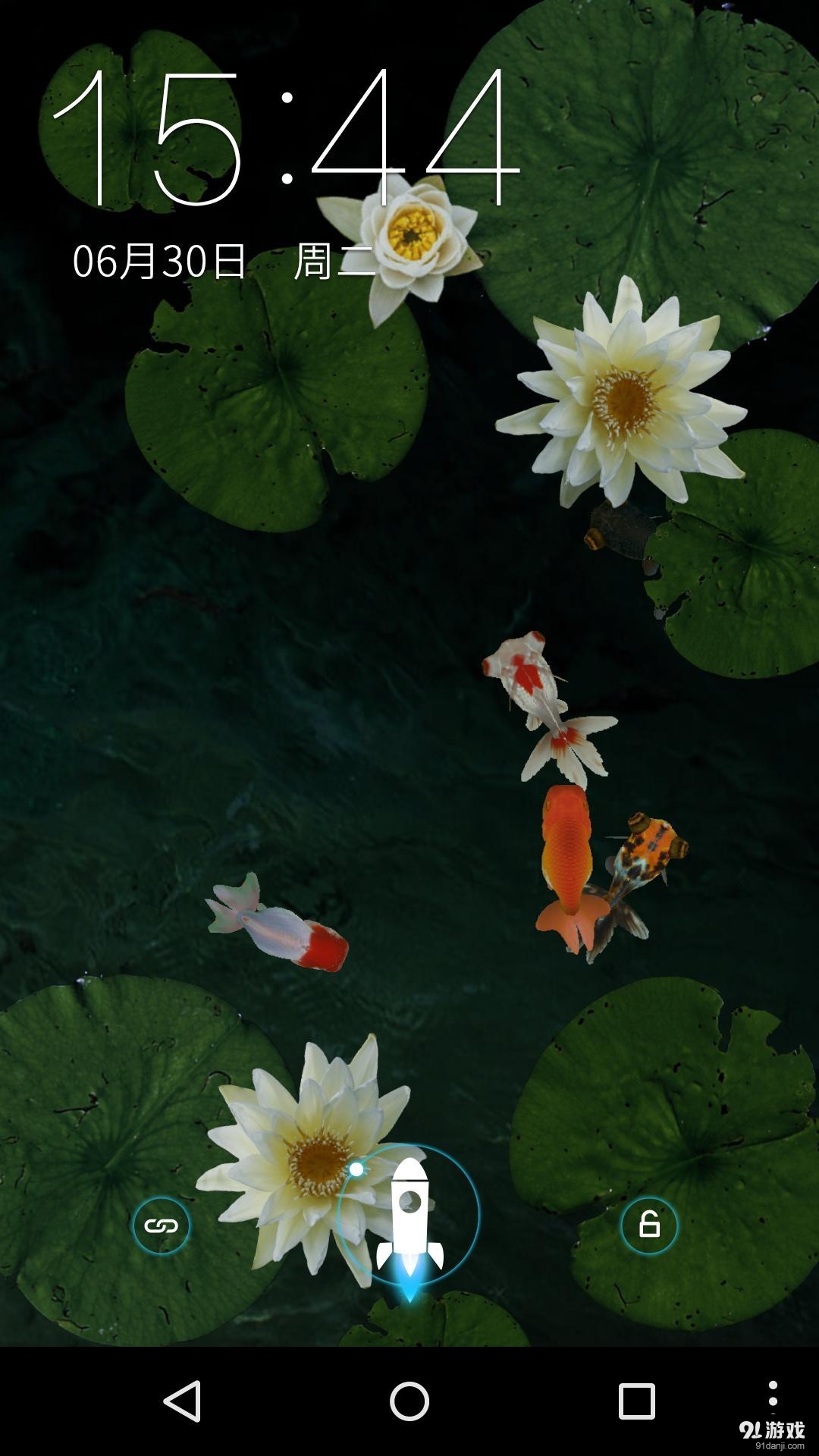 3D池塘里的金魚夢象動態(tài)壁紙4