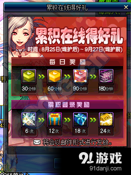 《DNF》8月累積在線得好禮活動(dòng)