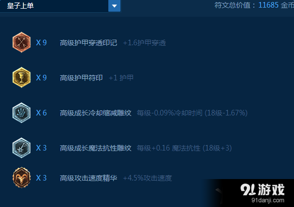 《LOL》S7上單皇子天賦符文加點與出裝介紹
