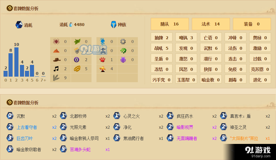 《爐石傳說》月初傳說沉默心火牧卡組介紹