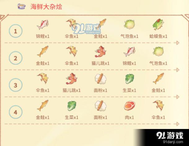 波西亞時(shí)光海鮮大雜燴配方圖