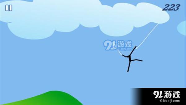 空中繩索火柴人
