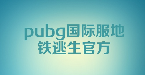 pubg国际服地铁逃生官方