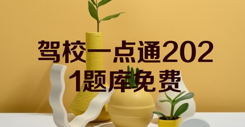 驾校一点通2021题库免费