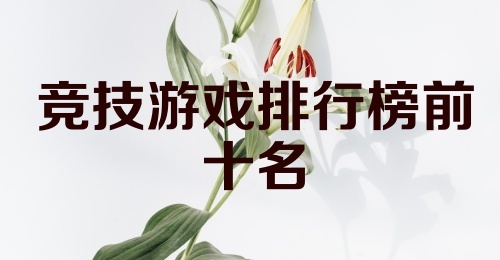 竞技游戏排行榜前十名