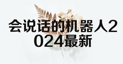 会说话的机器人2024最新