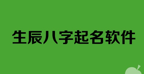 生辰八字起名软件