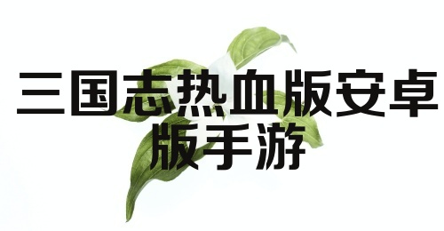 三国志热血版安卓版手游