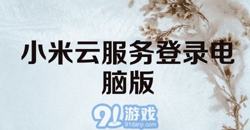 小米云服务登录电脑版