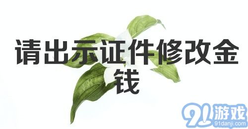 请出示证件修改金钱