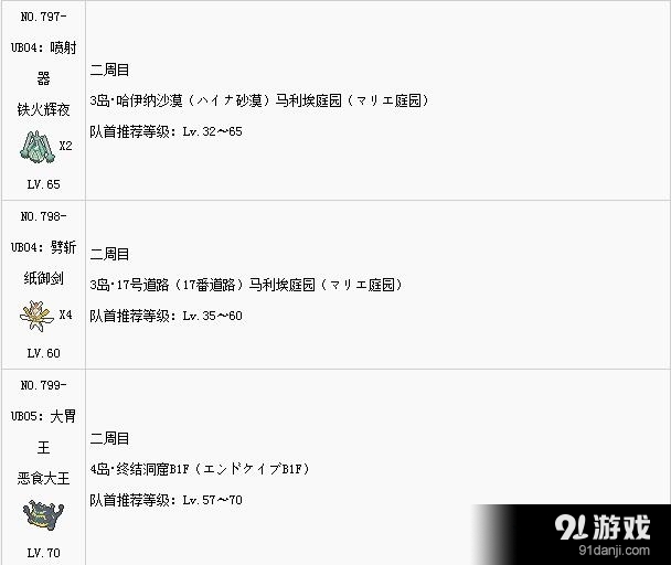 《口袋妖怪：太阳/月亮》神兽及究极异兽捕捉攻略