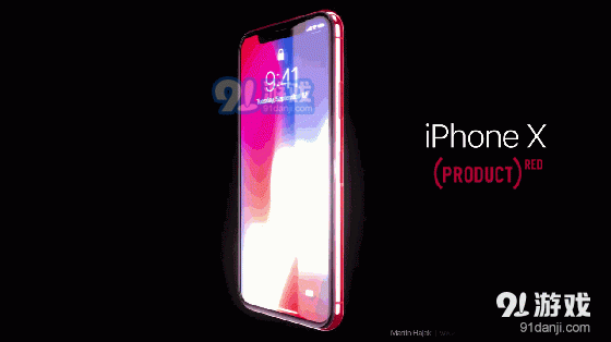 红色版iPhone X高清渲染图：经典红黑配