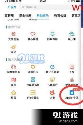 我的支付宝为什么没有apple专区？支付宝apple专区入口在哪