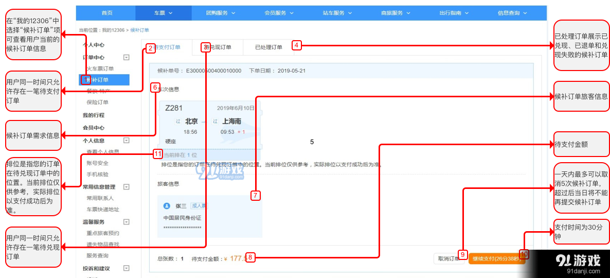 12306候补购票操作教学