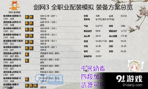 《剑网3》怒海争锋PVP奶毒配装推荐