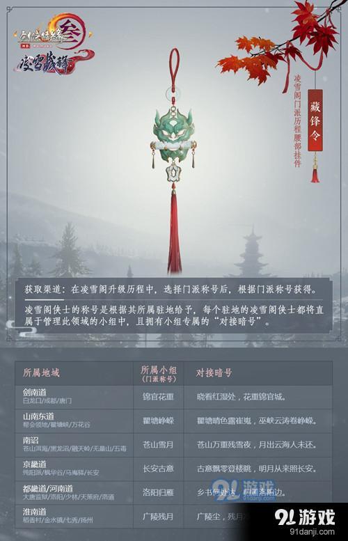 《剑网3》凌雪阁门派称号对接暗号大全