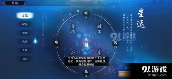 天涯明月刀手游星运系统介绍_52z.com