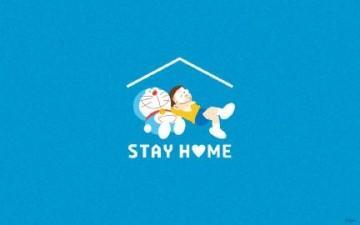 哆啦A梦官方壁纸STAY HOME系列