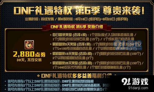 《DNF》礼遇特权第6季活动玩法攻略