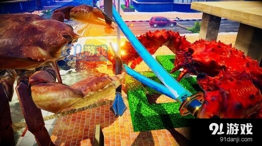 魔性格斗游戏《螃蟹大战》预告 螃蟹手持激光剑打架