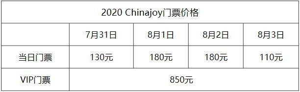 chinajoy门票一般多少钱2020年